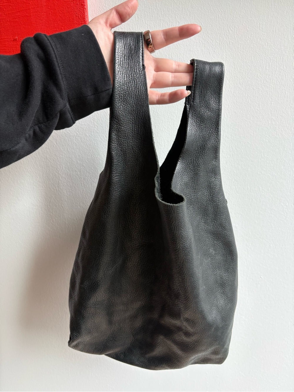 Discontinued Baggu small leather tote